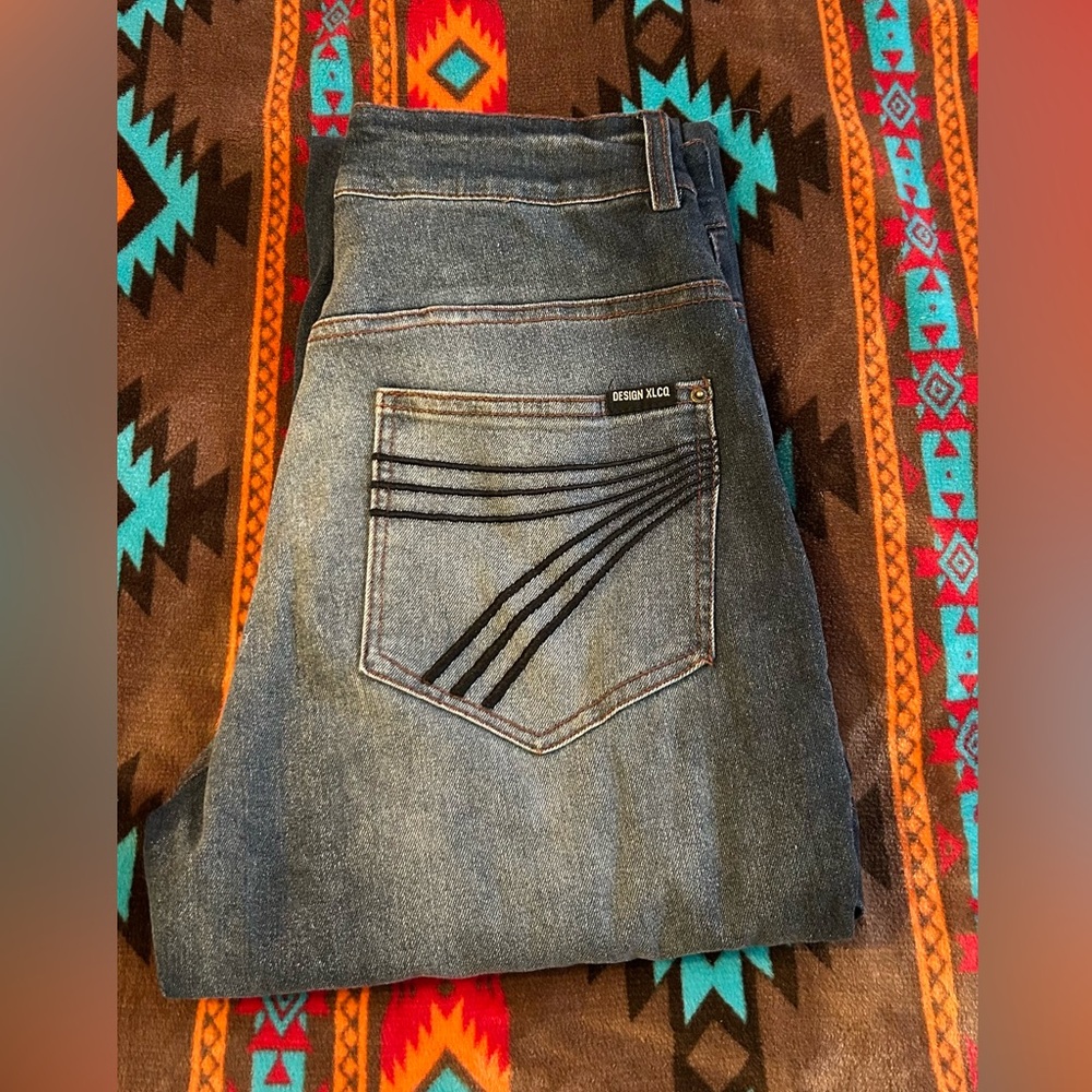 7 For All Mankind Blue Flare Jeans